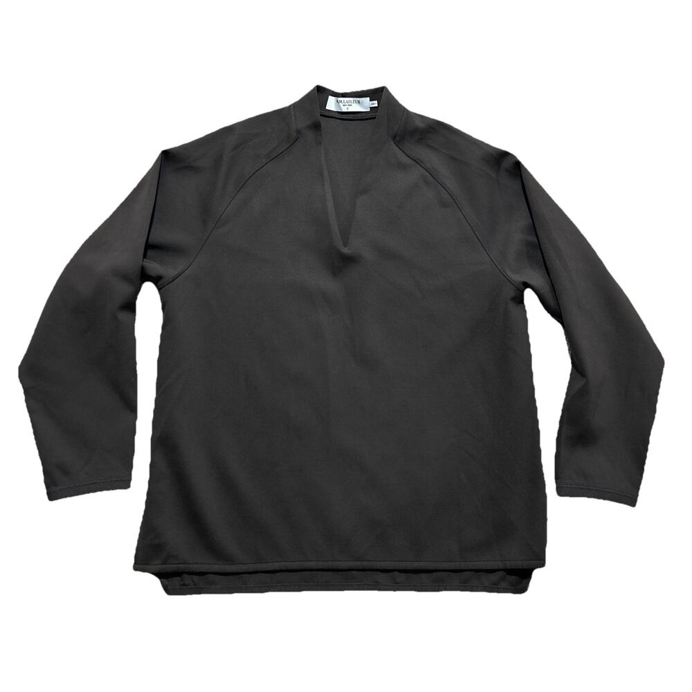 MM Lafleur Brown Stretchy V Neck Long Sleeve Blouse | Size S